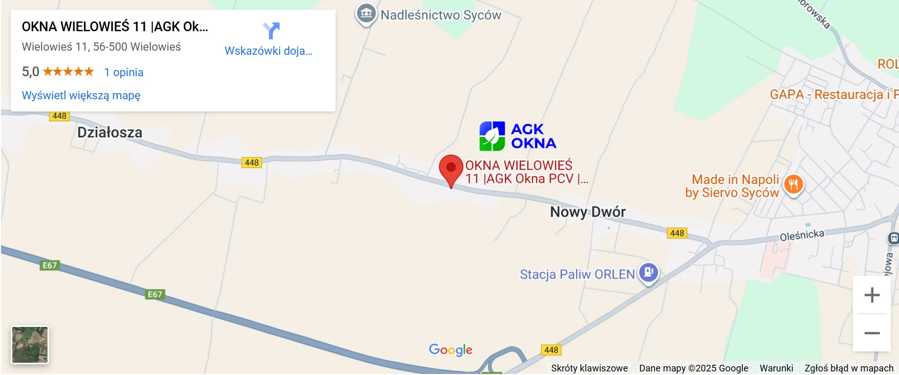 AGK Okna mapa